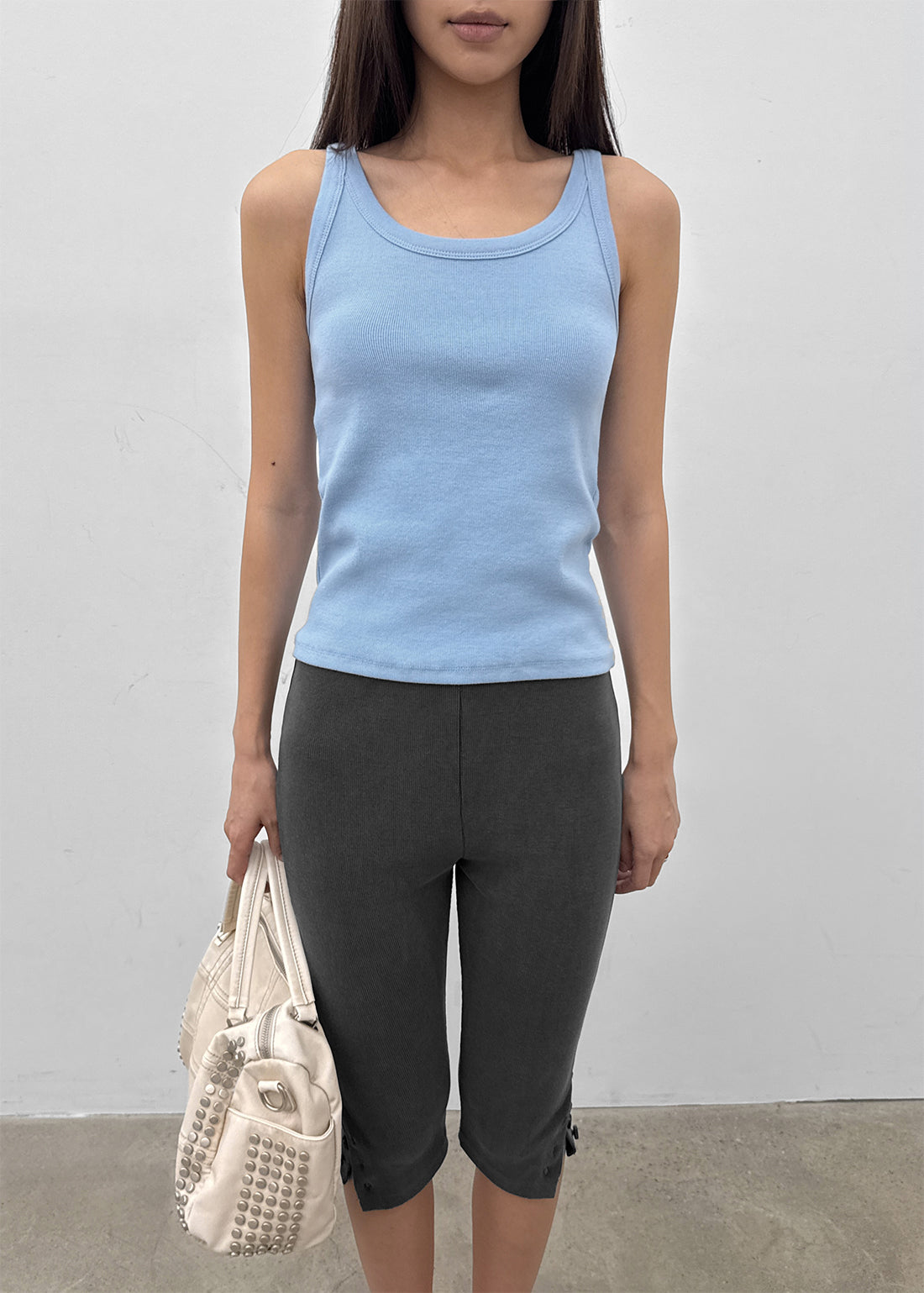 U-NECK RIBBED TANK - 7 COLORS 15