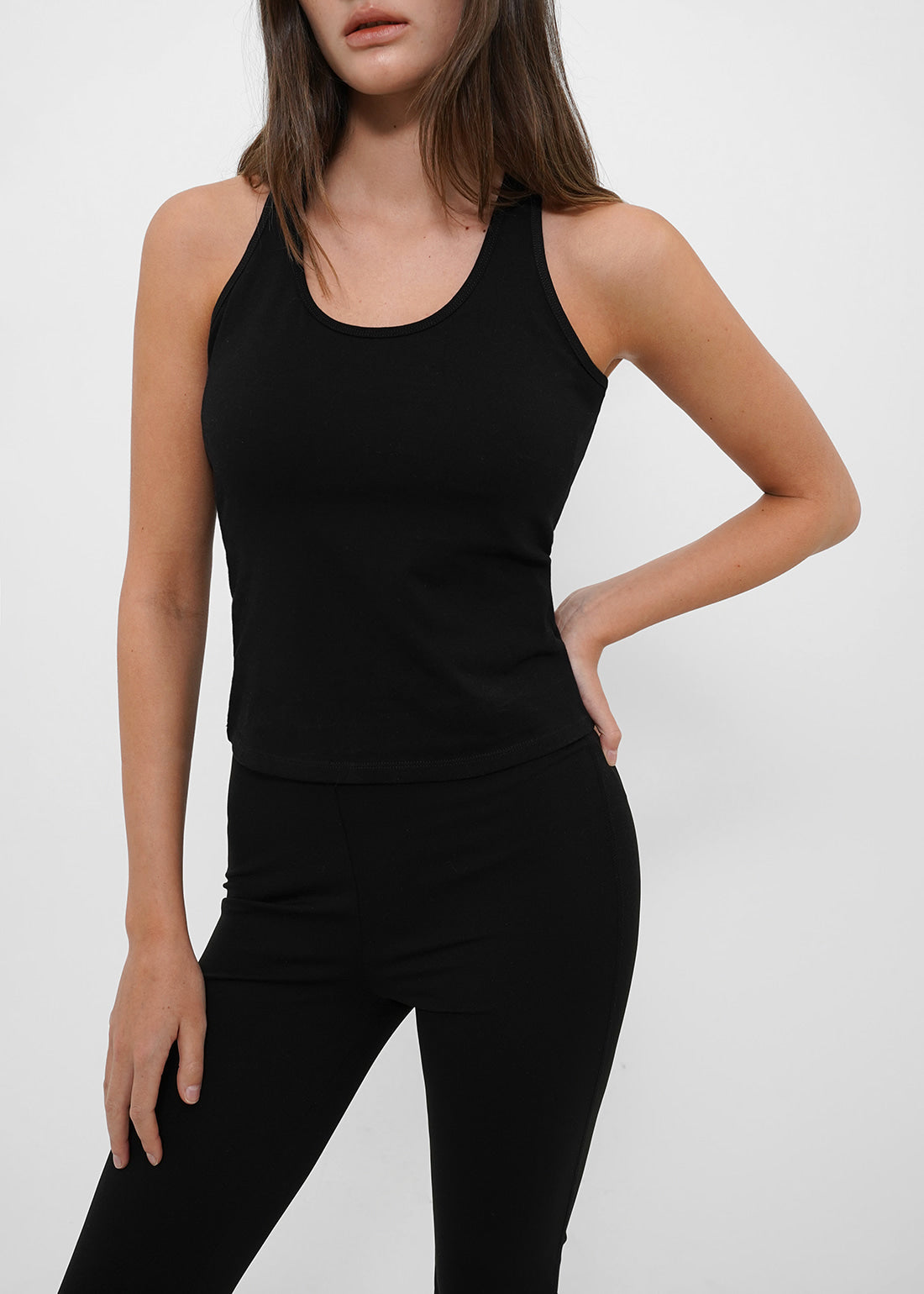 BASIC COTTON SPAN MANGO HALTER NECK TANK 12