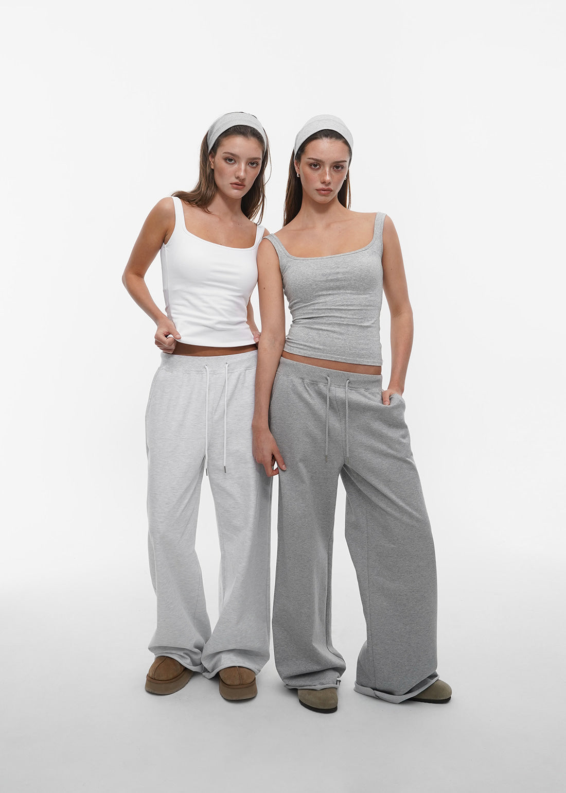 MID SWEAT CUTTING WIDE PANTS - 3 COLORS 5
