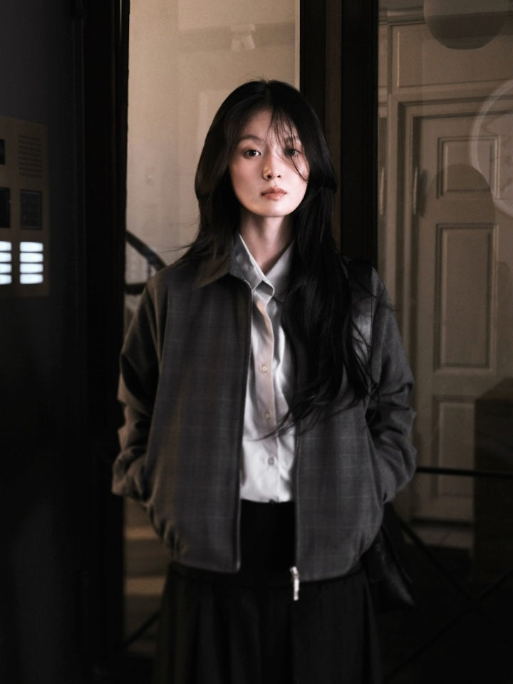 BINDER MONO-CHECK BLOUSON JACKET
