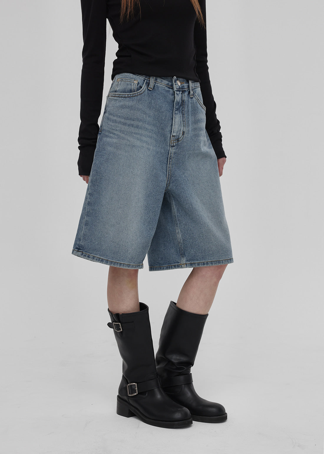 WASHING HALF PANTS - 2 COLORS 1