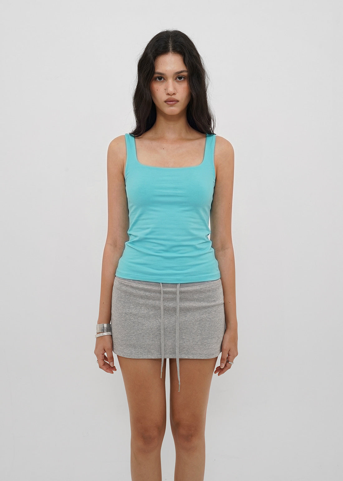 BASIC COTTON SPAN SQUARE NECK TANK 18