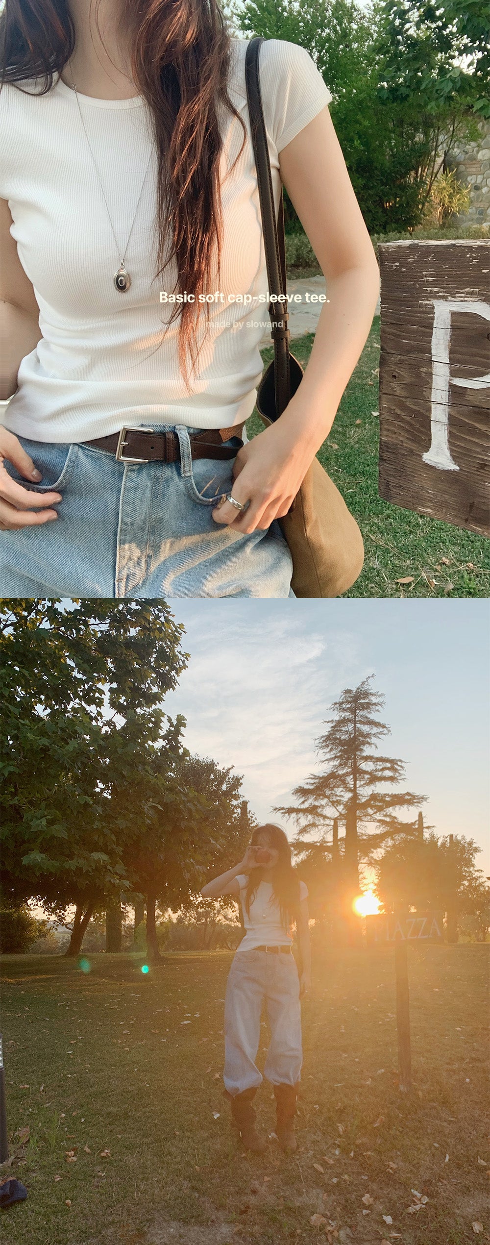 FITTED RIBBED CAP SLEEVE TEE - 3 COLORS