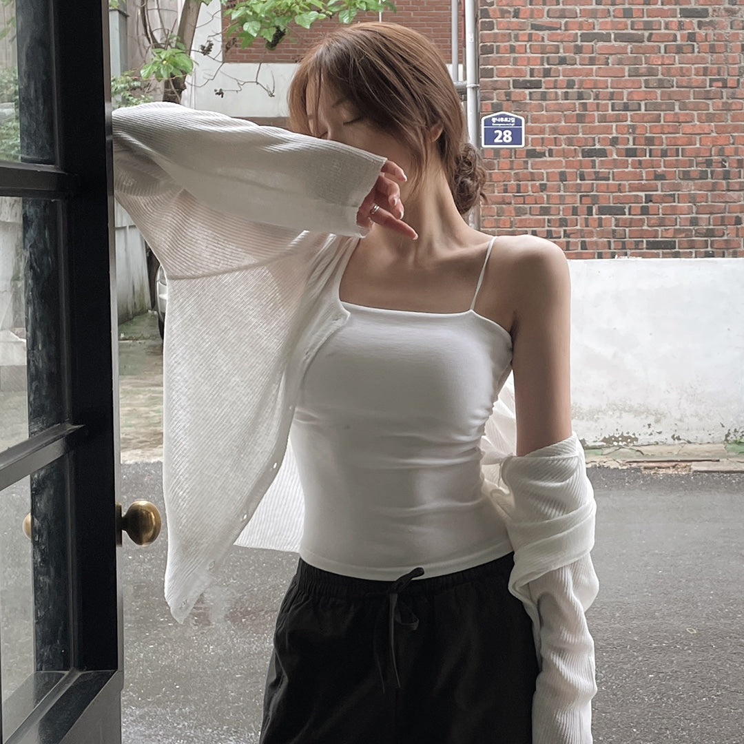 FIRM SQUARE-NECK SLEEVELESS - 3 COLORS