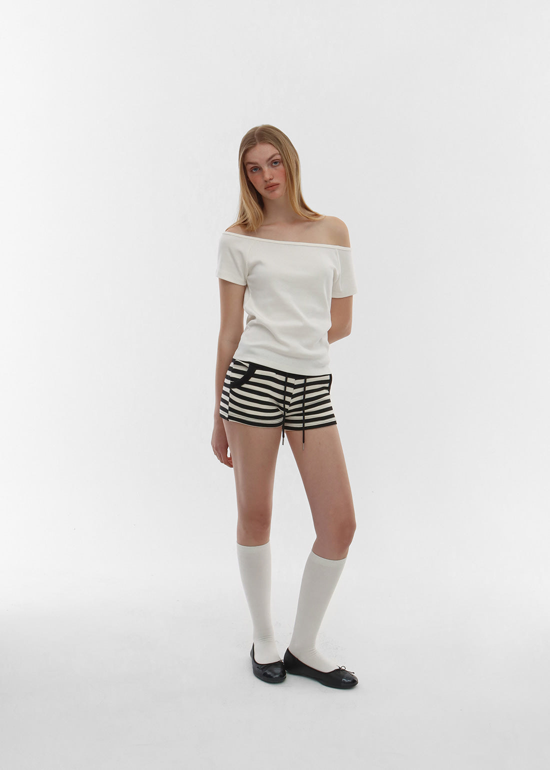 STANDARD OFF-SHOULDER SHORT SLEEVE TEE 1