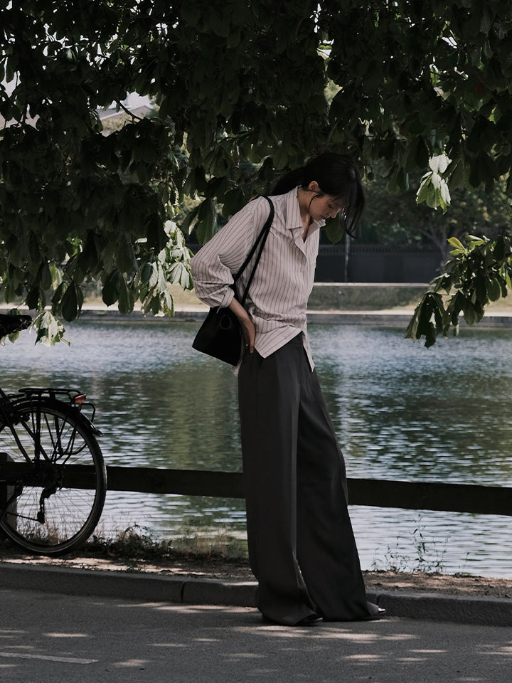 MOMENT FLOWY WIDE COVER SLACKS - 4 COLORS