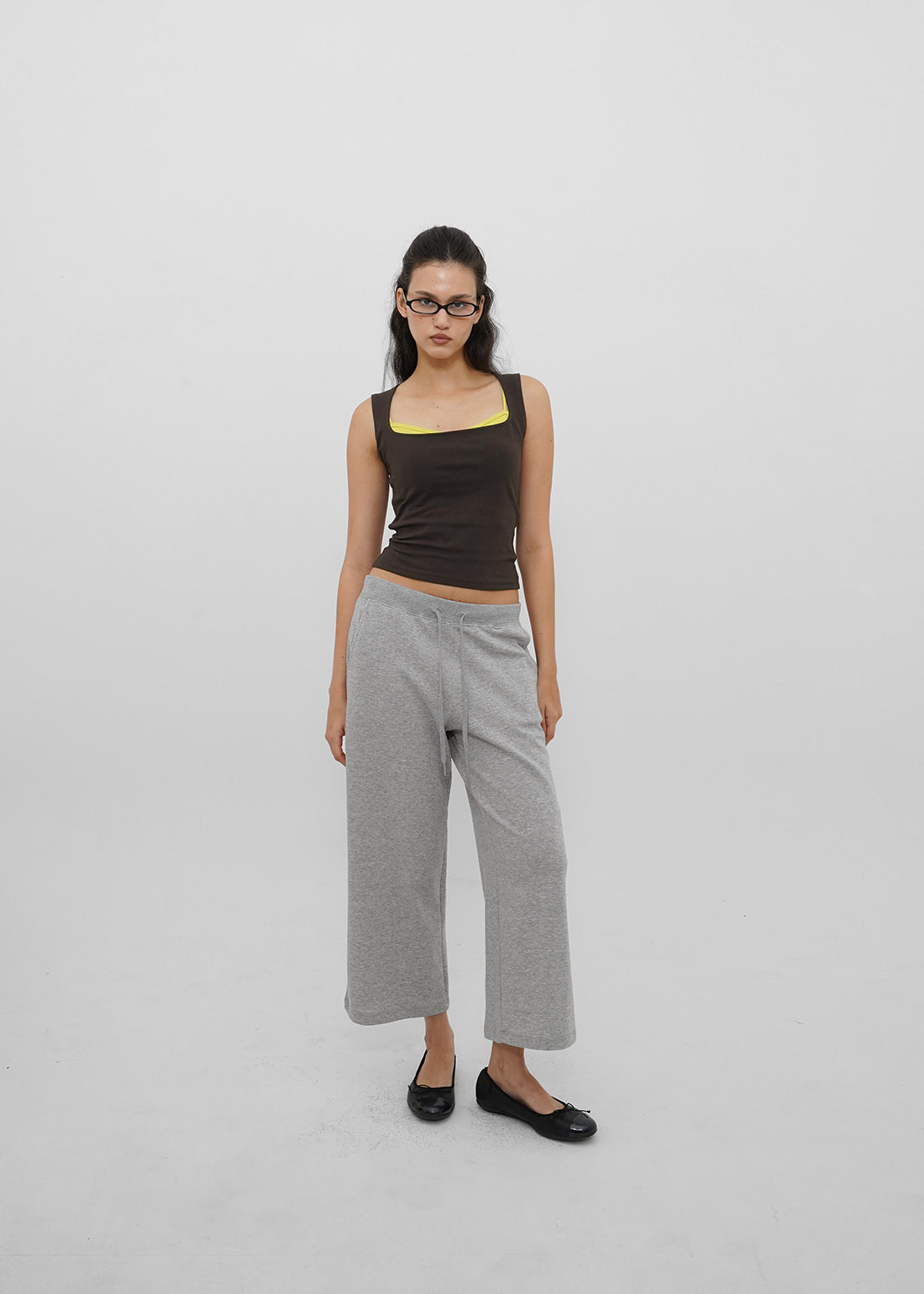 STRETCH COTTON WIDE SQUARE NECK TANK 1