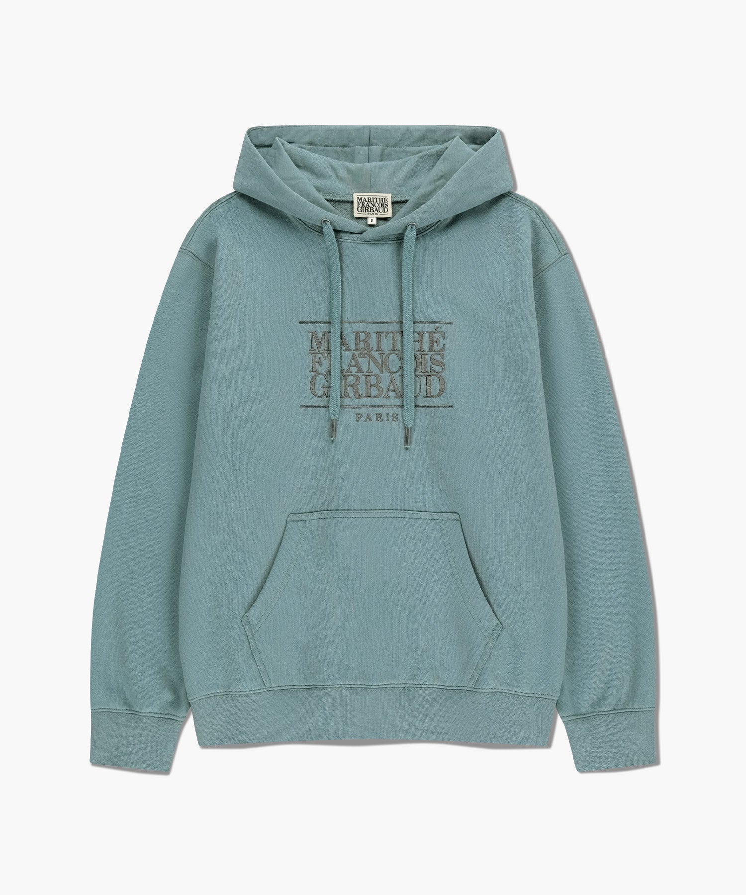 CLASSIC LOGO EMBROIDERY HOODIE (BRUSHED) mint gray