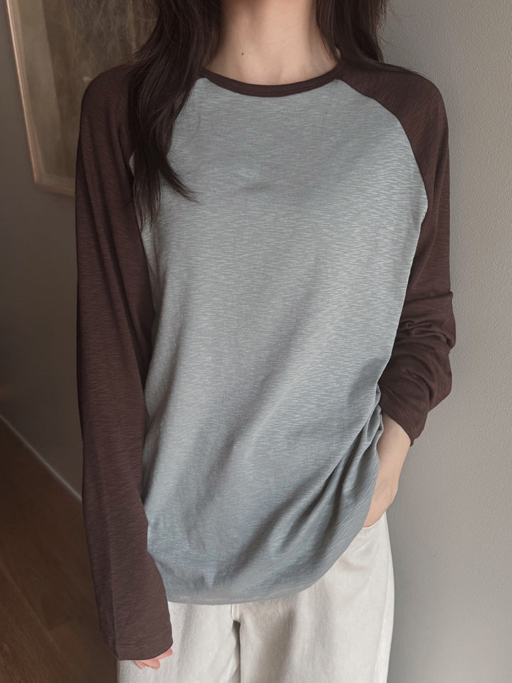SYNERGY COLOR BLOCK RAGLAN LONG SLEEVE TEE - 4 COLORS