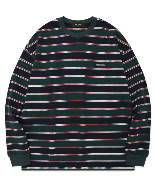 STRIPE WAPPEN LOGO LONG SLEEVE NAVY