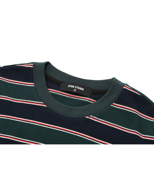 STRIPE WAPPEN LOGO LONG SLEEVE NAVY