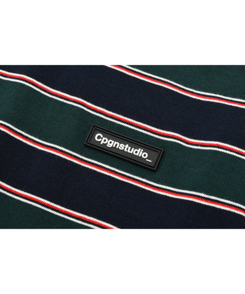 STRIPE WAPPEN LOGO LONG SLEEVE NAVY