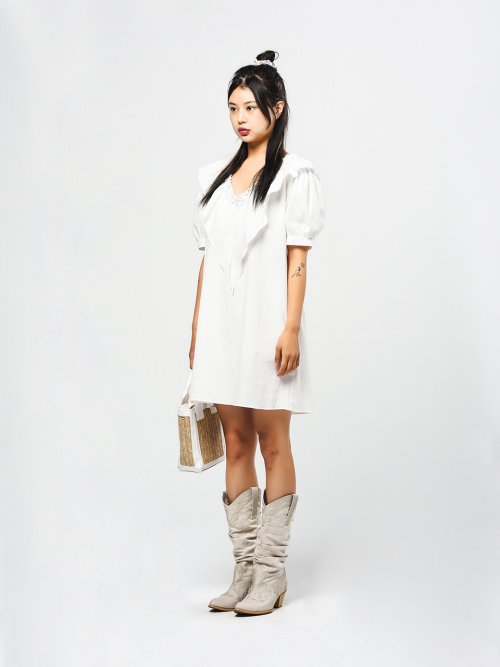 DRESS [] - 2 COLORS WHITE