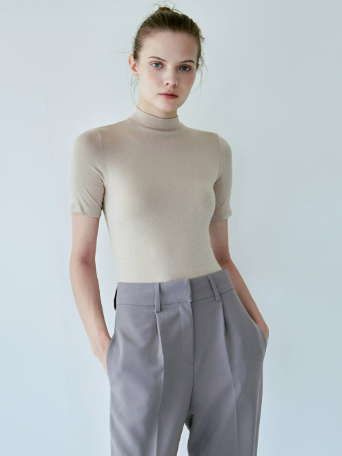MOCK NECK HALF TOP #徐睿知同款! - 3 COLORS AS SHOWN