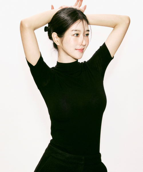 MOCK NECK HALF TOP #徐睿知同款! - 3 COLORS AS SHOWN