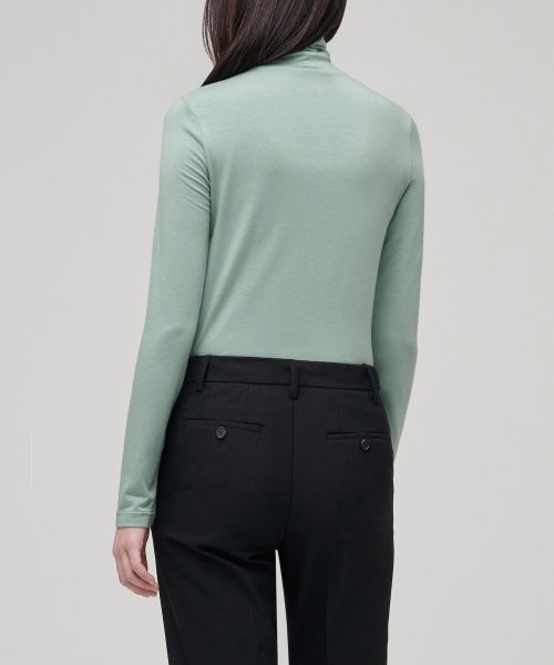 WOMENS TENCEL SLIM TURTLE NECK TEE #韓韶禧同款! - 16 COLORS MINT