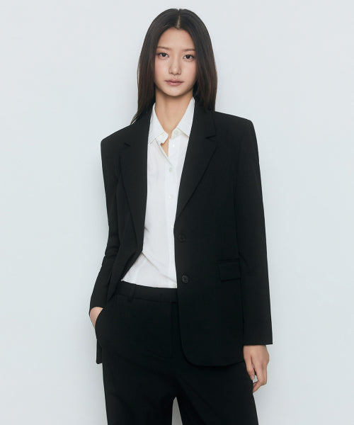 WOMENS BASIC BLAZER #韓韶禧同款! - 3 COLORS BLACK