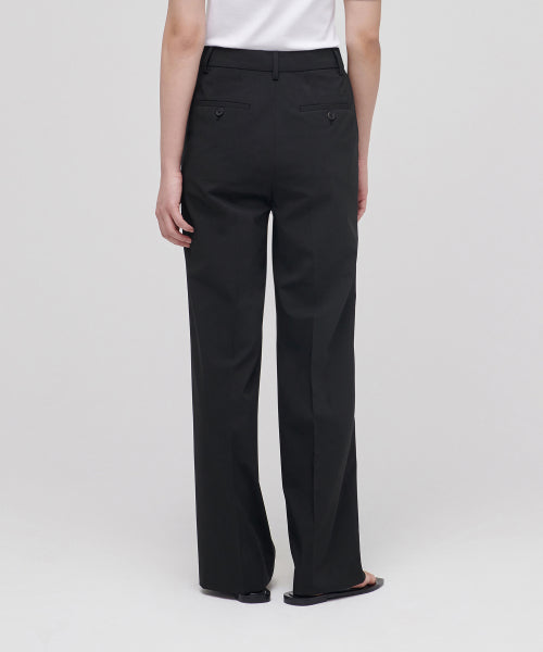 WIDE HIDDEN BANDING SLACKS - 2 COLORS BLACK