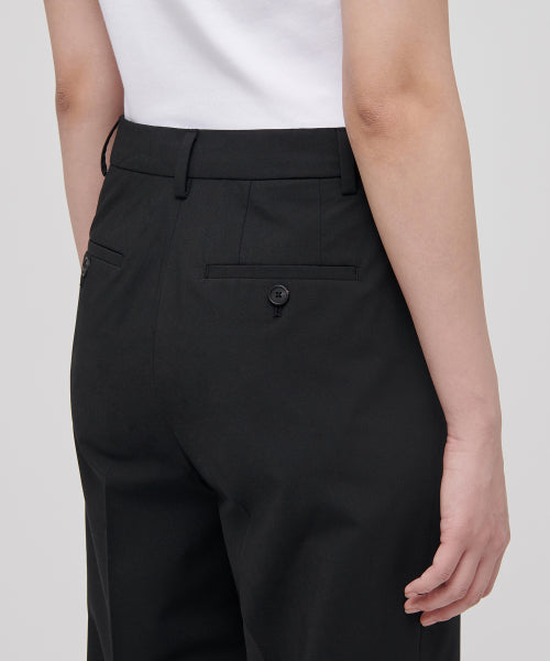 WIDE HIDDEN BANDING SLACKS - 2 COLORS BLACK