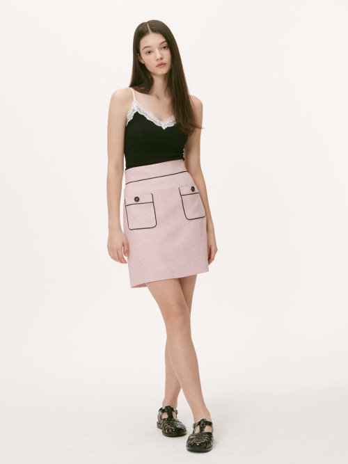 SKIRT [BLACK] - 2 COLORS PINK