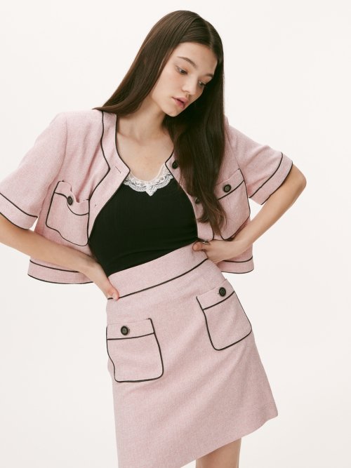 SKIRT [BLACK] - 2 COLORS PINK
