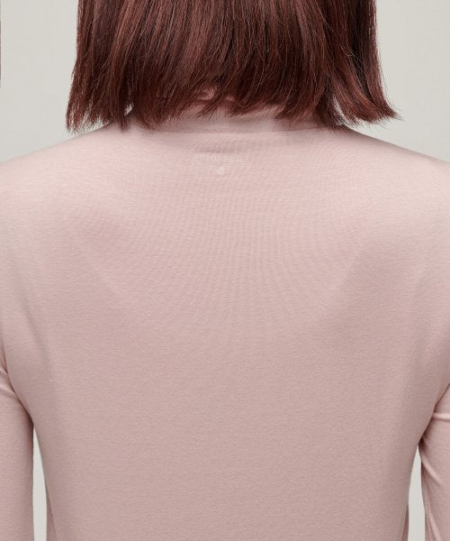 WOMENS TENCEL SLIM TURTLE NECK TEE #韓韶禧同款! - 16 COLORS PINK
