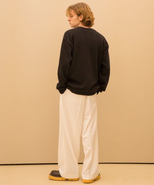 ONE TUCK WIDE SLACKS - 5 COLORS IVORY