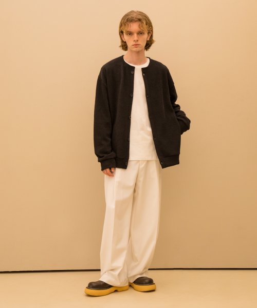 ONE TUCK WIDE SLACKS - 5 COLORS IVORY