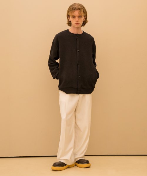 ONE TUCK WIDE SLACKS - 5 COLORS IVORY