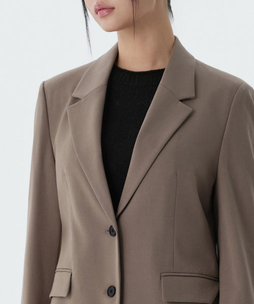 WOMENS BASIC BLAZER #韓韶禧同款! - 3 COLORS BEIGE