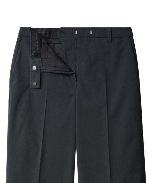 WIDE HIDDEN BANDING SLACKS - 2 COLORS GRAY