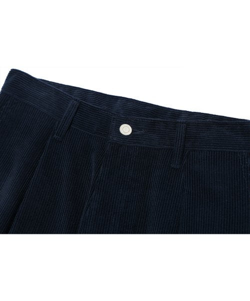 BALLOON WIDE CORDUROY PANTS - 2 COLORS NAVY