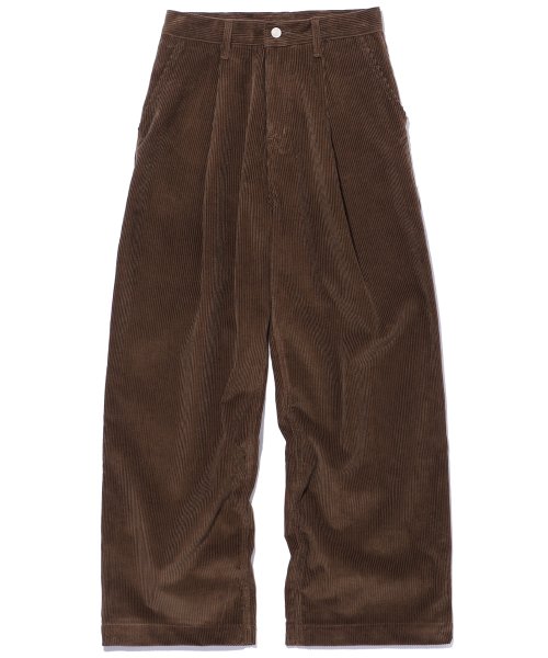 BALLOON WIDE CORDUROY PANTS - 2 COLORS BROWN