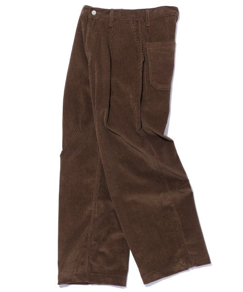 BALLOON WIDE CORDUROY PANTS - 2 COLORS BROWN