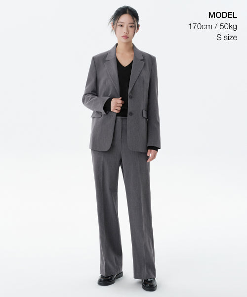 WOMENS BASIC BLAZER #韓韶禧同款! - 3 COLORS GREY