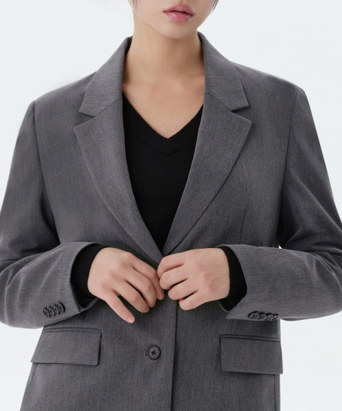 WOMENS BASIC BLAZER #韓韶禧同款! - 3 COLORS GREY