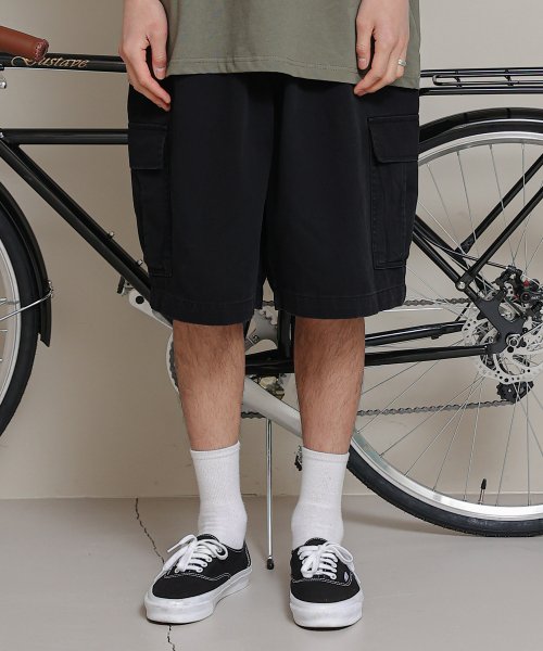 GIANT FIT STONE CARGO SHORTS - 4 COLORS BLACK