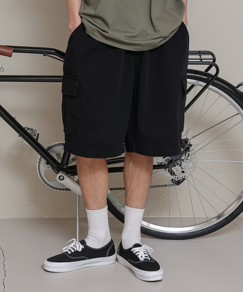 GIANT FIT STONE CARGO SHORTS - 4 COLORS BLACK