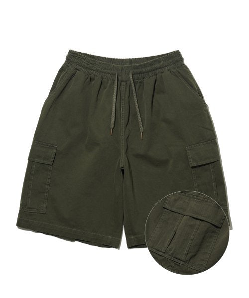GIANT FIT STONE CARGO SHORTS - 4 COLORS KHAKI