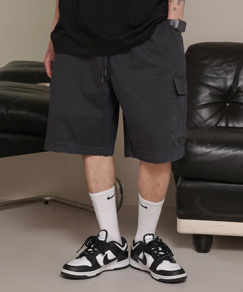 GIANT FIT STONE CARGO SHORTS - 4 COLORS DARK GREY