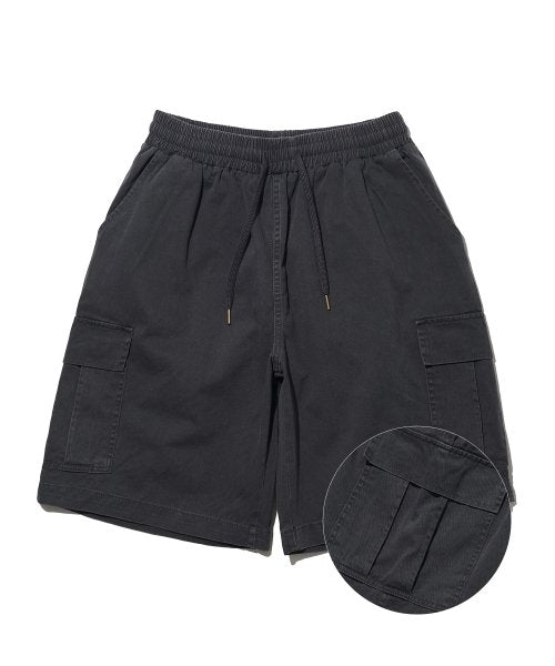 GIANT FIT STONE CARGO SHORTS - 4 COLORS DARK GREY