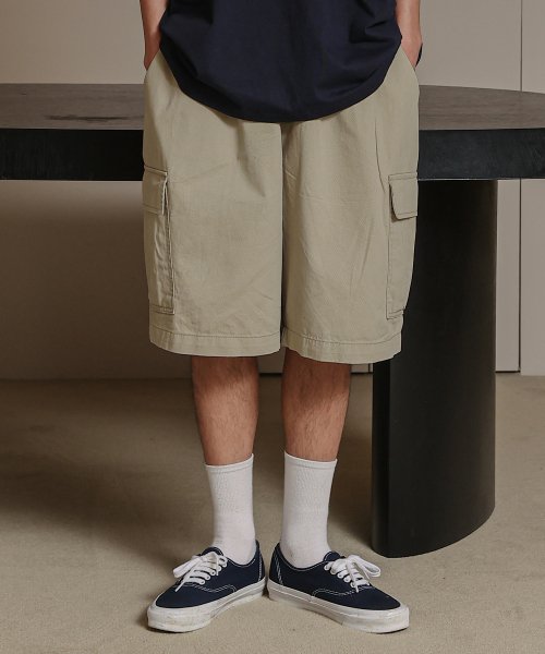 GIANT FIT STONE CARGO SHORTS - 4 COLORS OLIVE