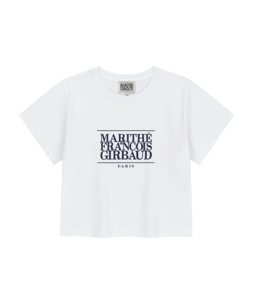 W CLASSIC LOGO CROP TEE - 11 COLORS WHITE