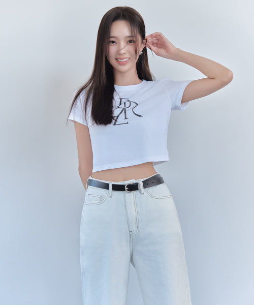 LOGO CROP SHORT SLEEVE TEE - 5 COLORS