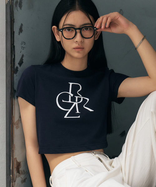 LOGO CROP SHORT SLEEVE TEE - 5 COLORS