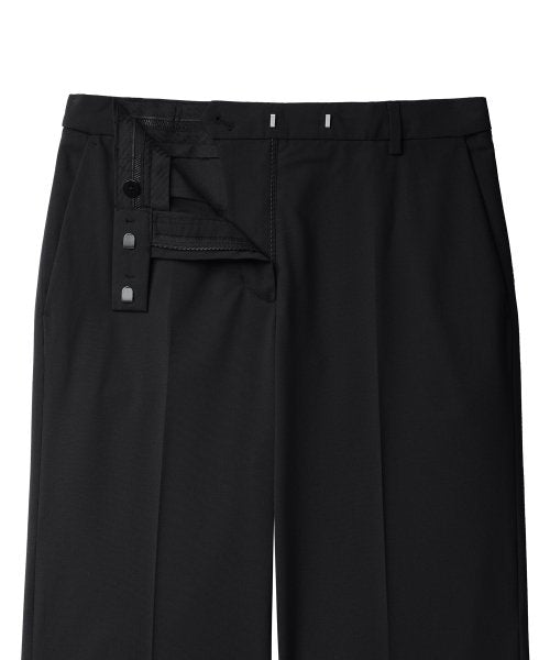 STRAIGHT HIDDEN BANDING SLACKS BLACK