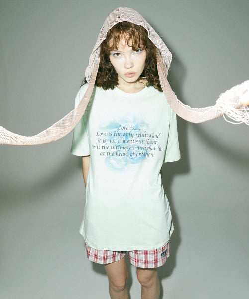 CHEESY WORDS TEE PALE MINT