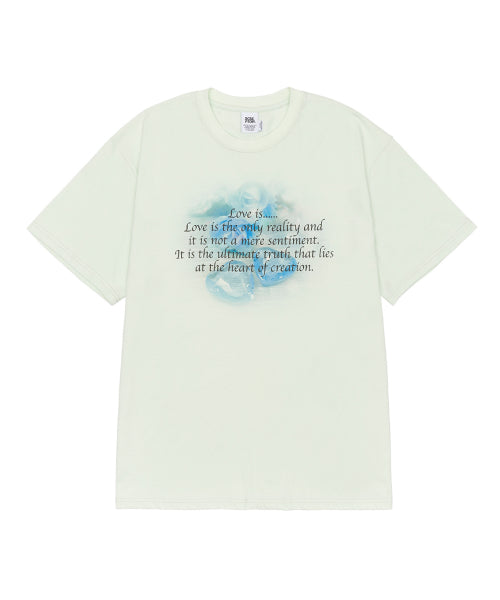 CHEESY WORDS TEE PALE MINT