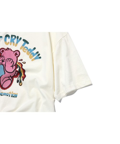 DONT CRY TEDDY SHORT SLEEVE TEE - 4 COLORS CREAM