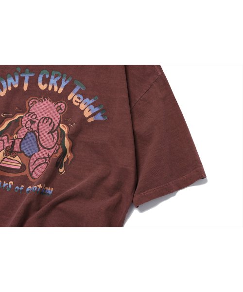 DONT CRY TEDDY SHORT SLEEVE TEE - 4 COLORS PINK